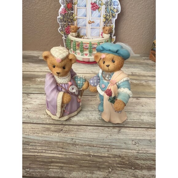 Cherished Teddies Romeo & Juliet Collector Set 1996 Pre-owned in Box w/FLAW - Picture 4 of 16